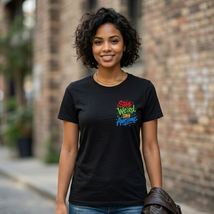 "Stay Weird; Stay Awesome" Graffiti Graphic Tee