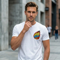 "Energy Never Lies" Flame Graphic Tee – Crisp White