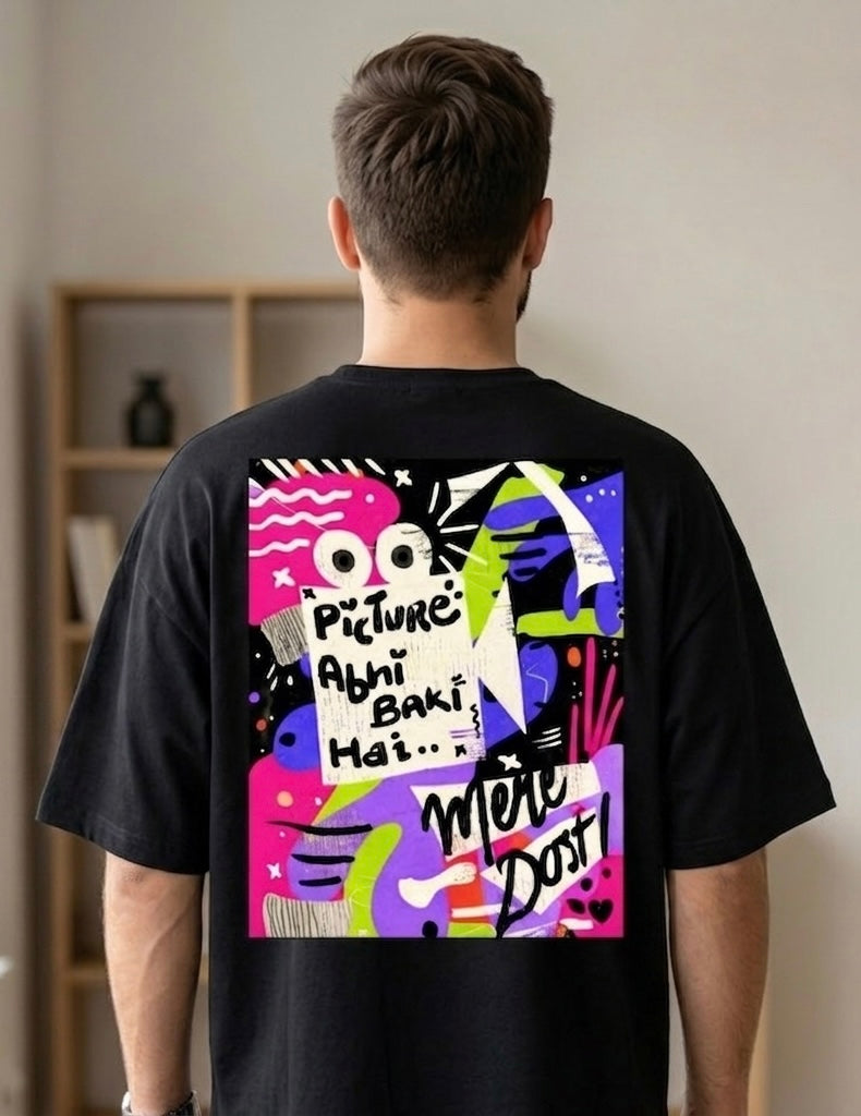 "Picture Abhi Baki Hai" Pop Art Oversized Graphic T-Shirt