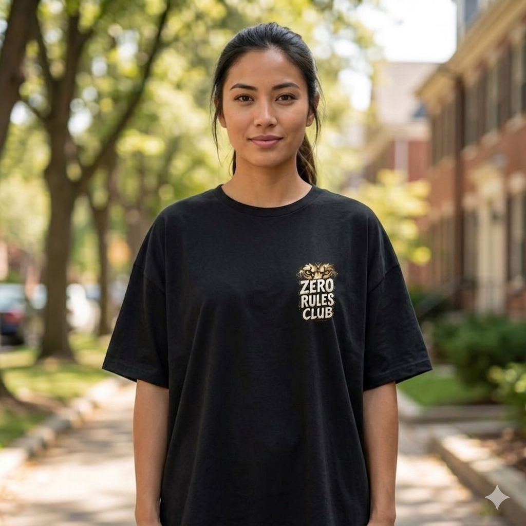 Zero Rules Club Oversized Graphic Tee