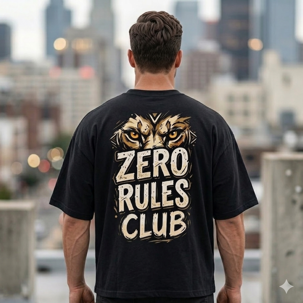 Zero Rules Club Oversized Graphic Tee