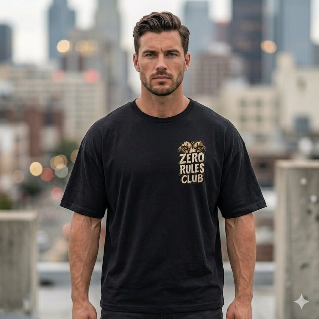 Zero Rules Club Oversized Graphic Tee