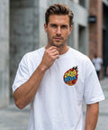 "Energy Never Lies" Flame Oversize Graphic T-Shirt